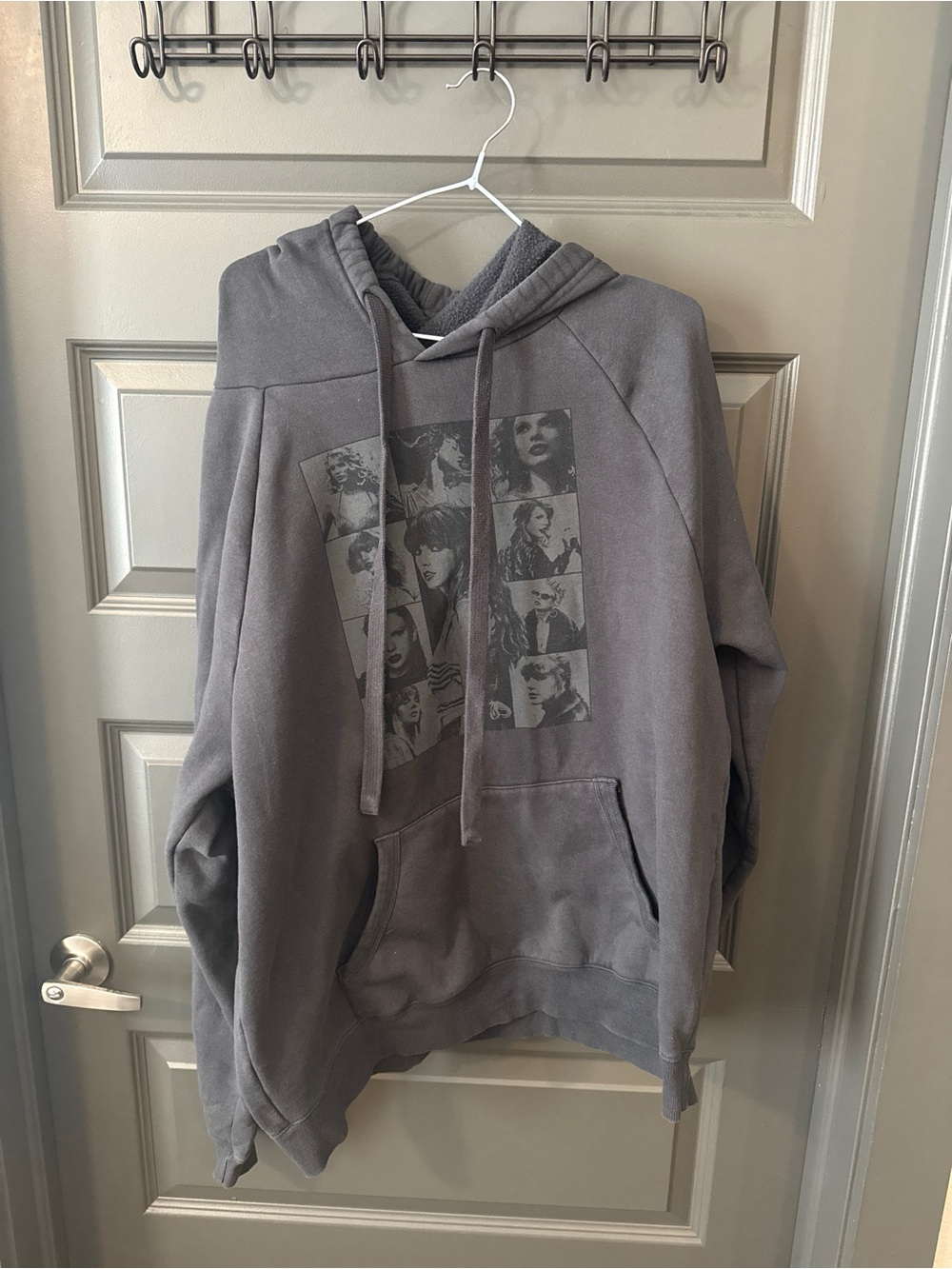 Taylor Swift The Eras Tour Charcoal Grey Collage Hoodie Large